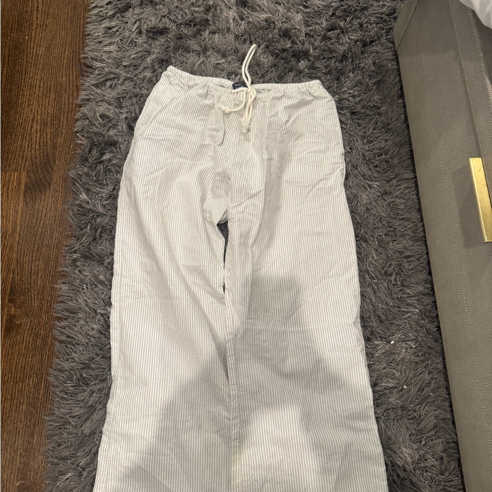 Brandy Melville White Striped Joggers